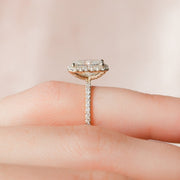 Moissanite 4.50 CT Radiant Cut Diamond Art Deco Victorian Enagagement Ring Mapple Gems